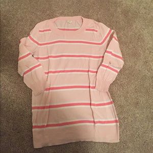 Pink Striped J Crew Sweater